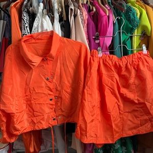 Skirt set Nylon orange xl